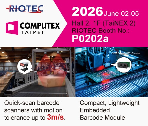 RIOTEC Introduces Embedded Barcode Scanning Solutions for Automation and Smart Devices at COMPUTEX Taipei 2026