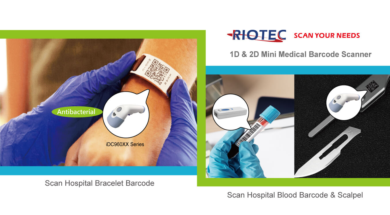 Scan Hospital Bracelet, Blood Barcodes, and Scalpel 2D code